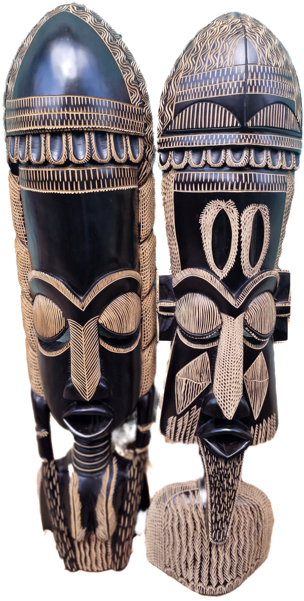 Traditional Mask King&Queen Black(Large)