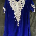 Embroidery velvet shirt